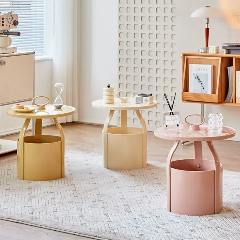 

Modern Coffee Table Creative Side Table PP Material Bedside Table Convenient Storage Living Room Desks