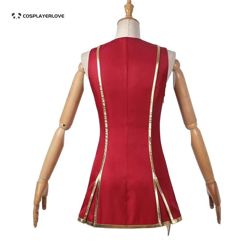 أزياء أوما موسومي بريتي ديربي جولد شيب ريد ستريف التأثيرية لحفلات الهالوين وأعياد الميلاد