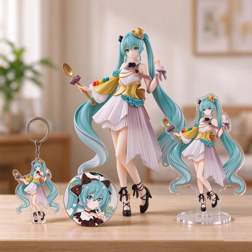 Genuine Hatsune Miku TIROL CHOCO Collaboration Figure Coffee Nougat Another Color ver. PVC Action Figures Figurine Toys