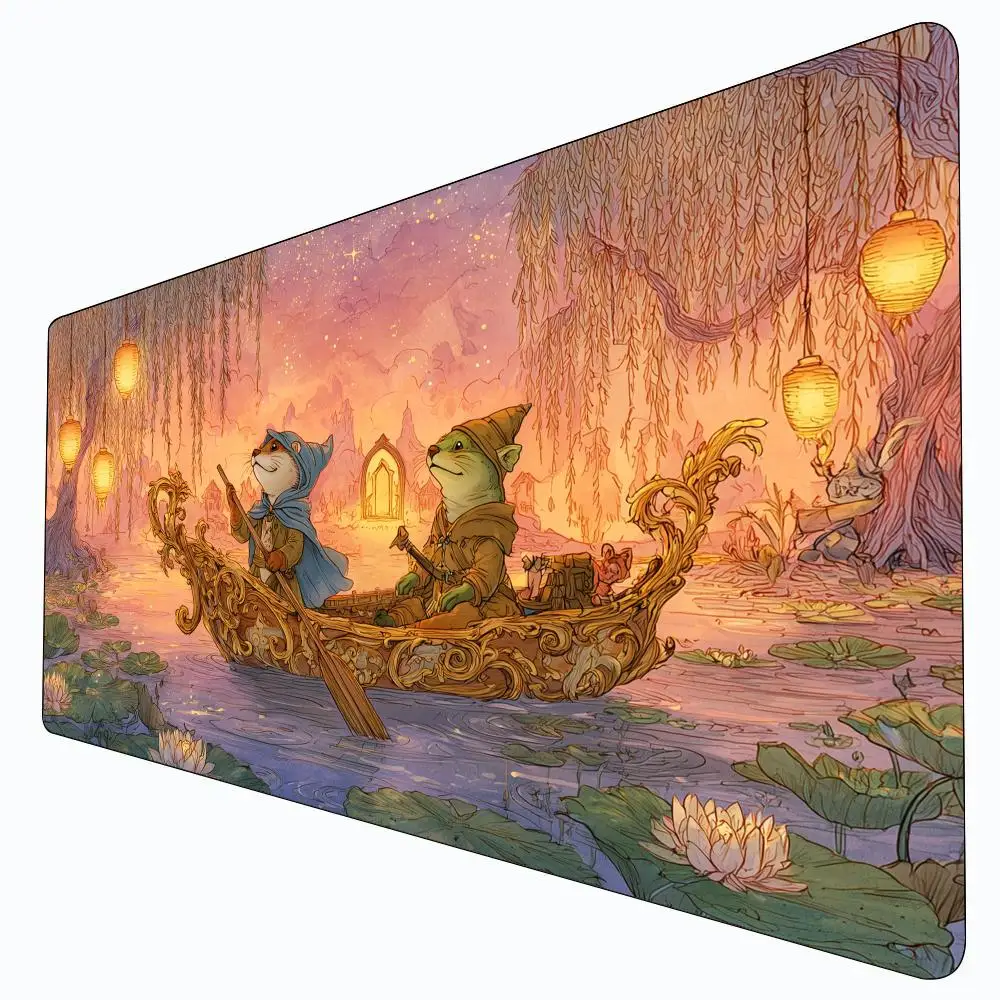 

Fun Little Boat Party MTG Playmat Magic Card Battle Mat Non-Slip Durable 35X60CM Commander playmat Board Game Mat for TCG