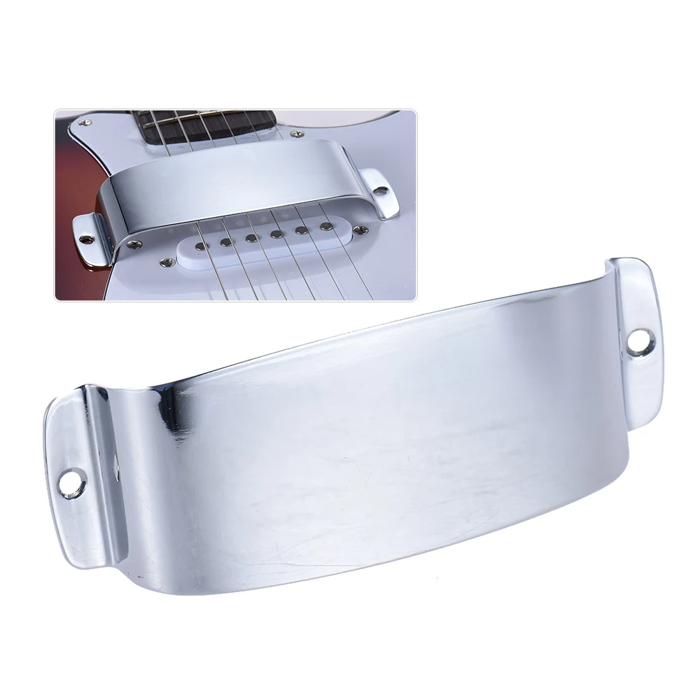 Chrome Plated Steel Pickup Cover Protector for Jazz Bass Electric Bass Guitar Part Replacement