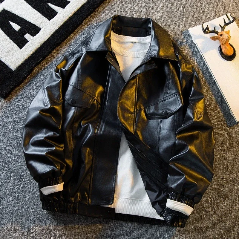 

Men's Vintage American Retro Brown Leather Jacket 2025 New Workwear Jacket with Multiple Pockets​