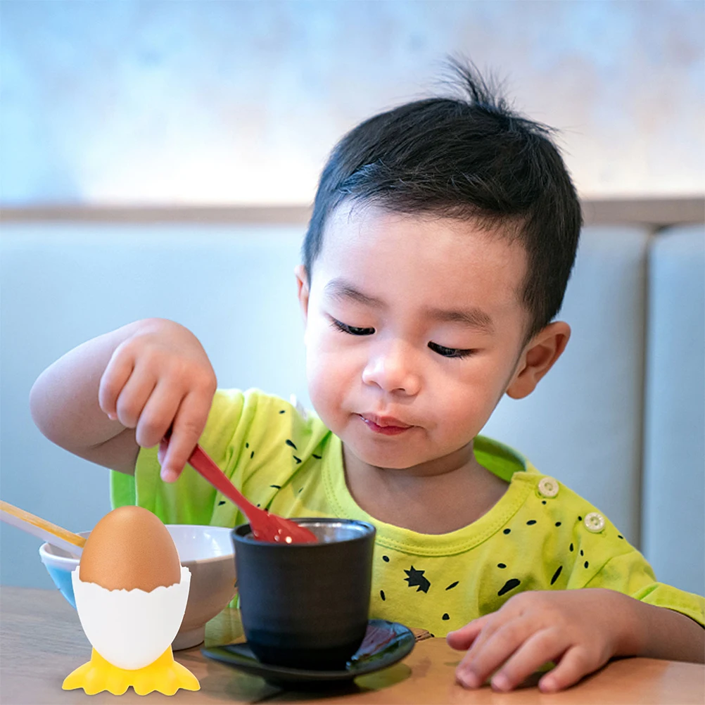 

12 Pcs Foot Egg Tray Coddled Cups Holder for Boiled Eggs Cute Counter Cartoon