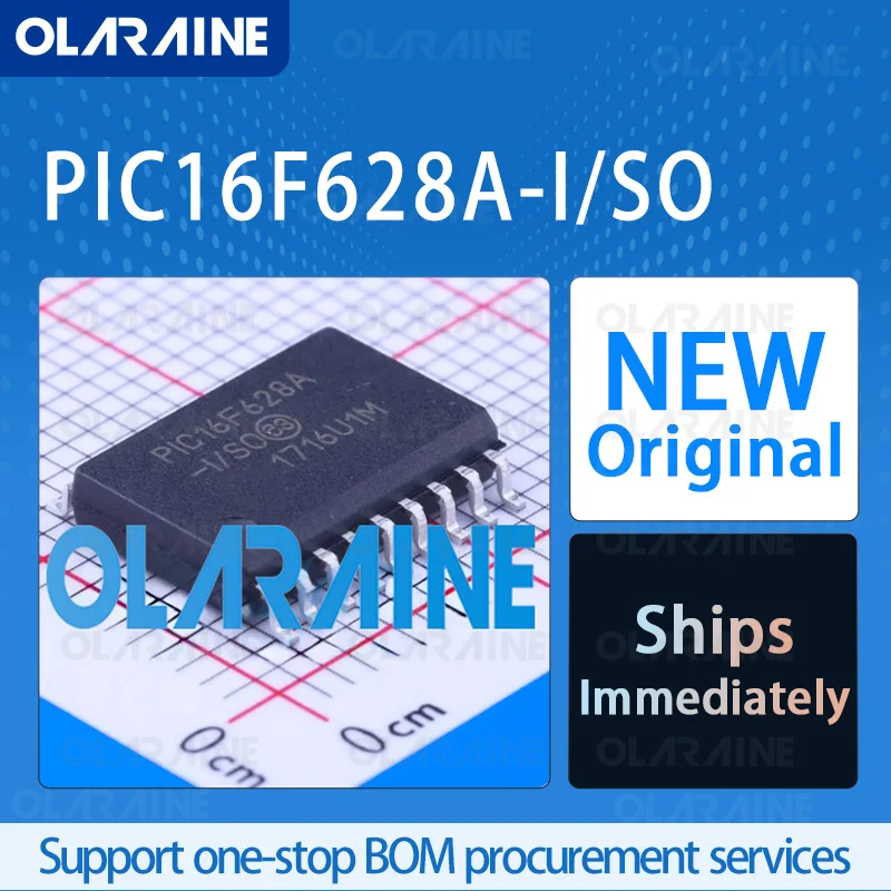 1/5/10Pcs PIC16F628A-I/SO SOIC-18 8-bit microcontroller -MCU RoHS Core PIC16 Data RAM 224 B 16 I/O Voltage 5.5 V
