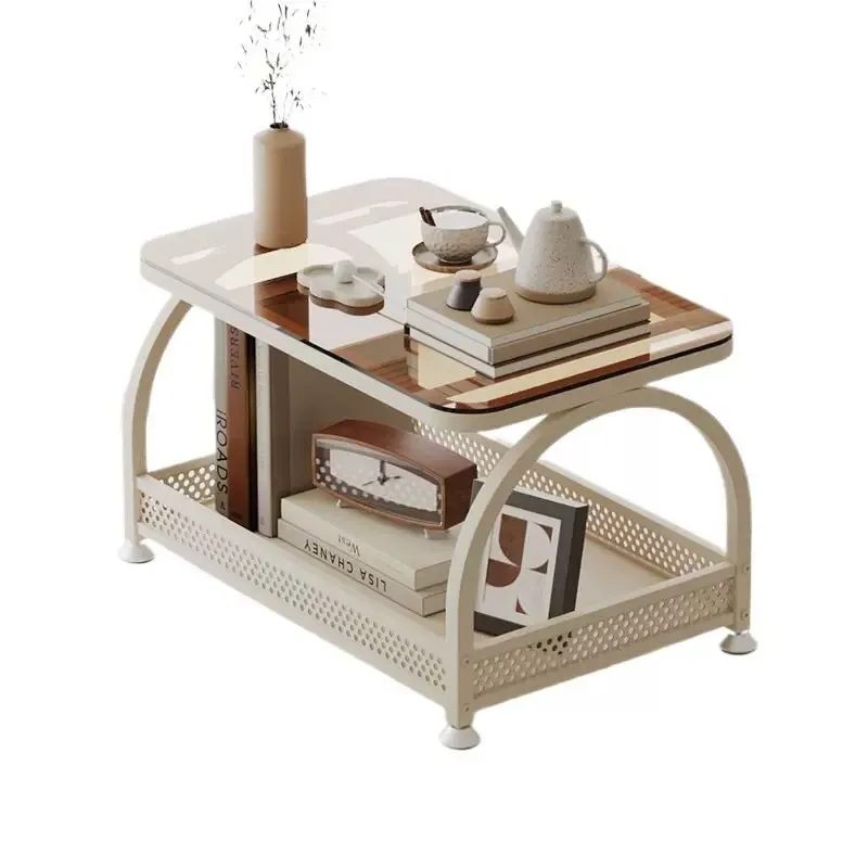 Style glass low coffee table, bay window tatami small coffee table, bedroom balcony leisure home furniture