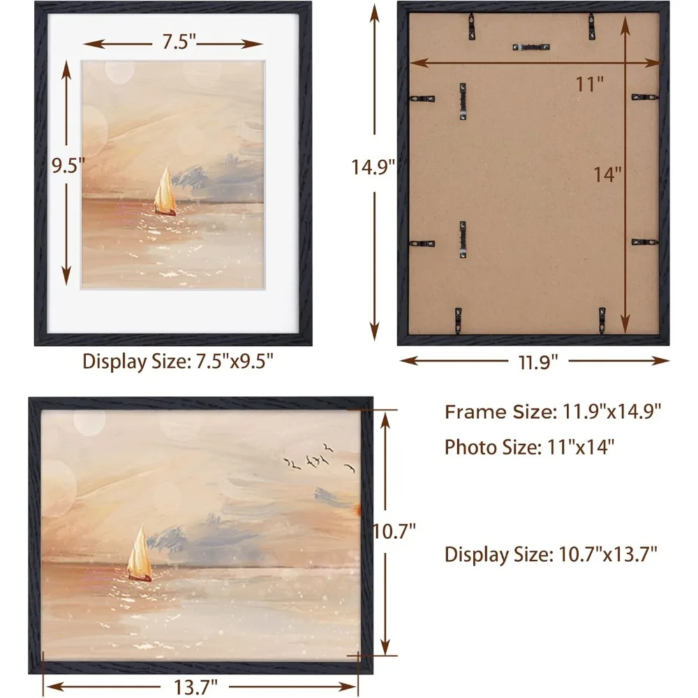 Poster Frame, High-definition Tempered Glass, Natural Solid Oak Frame, Fashionable and Minimalist Home Decoration