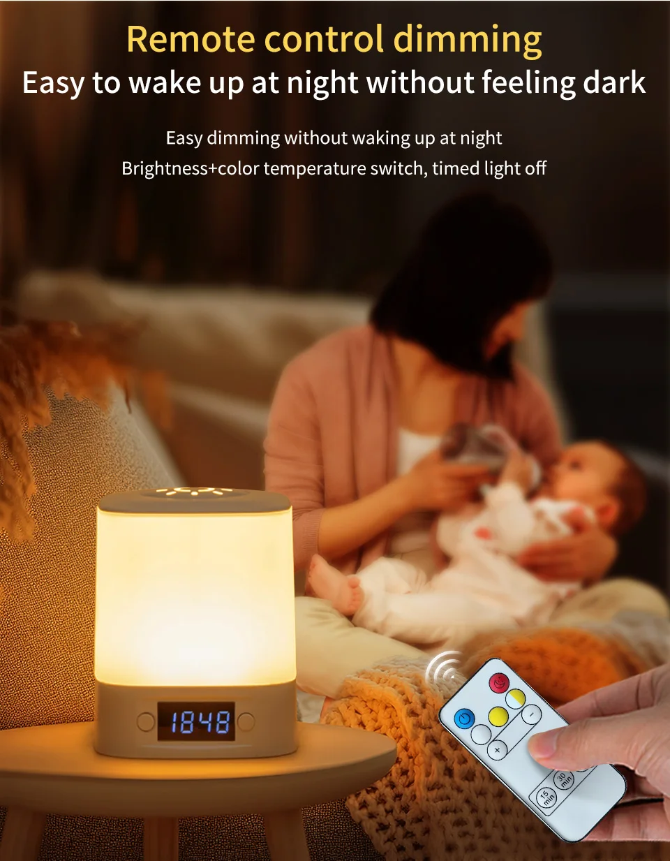 LED Night Light Bedside Rechargeable Desk Lamp Bedroom Baby Feeding Eye Protection Sleep Children's Room LightS Table Lamp