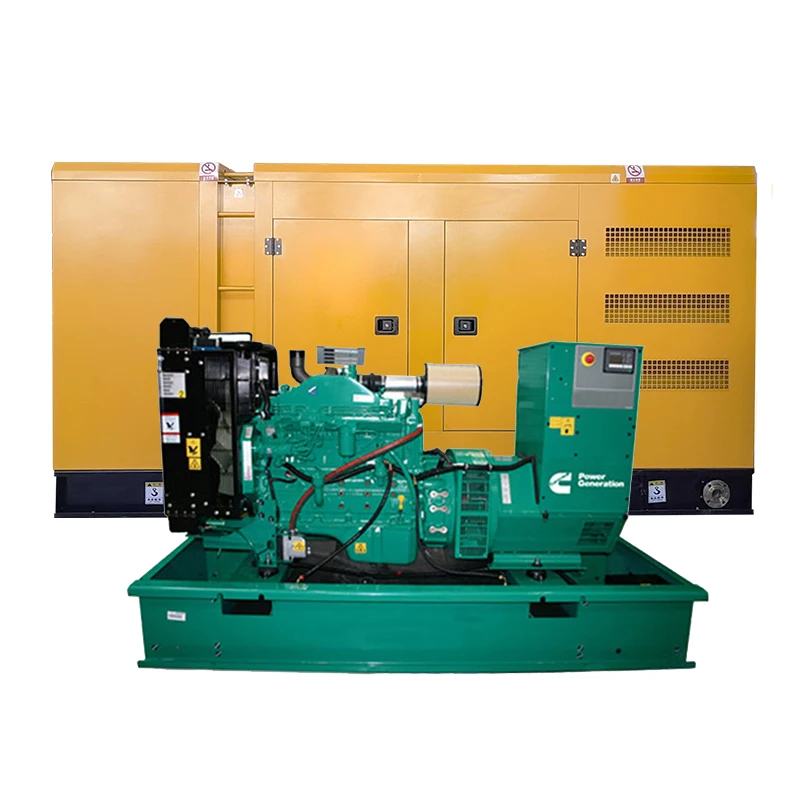 Super Silent 100KW 150KVA Open Frame Diesel Generator 25KVA 50KW Low RPM ATS Industrial 3 Phase Soundproof Canopy for House