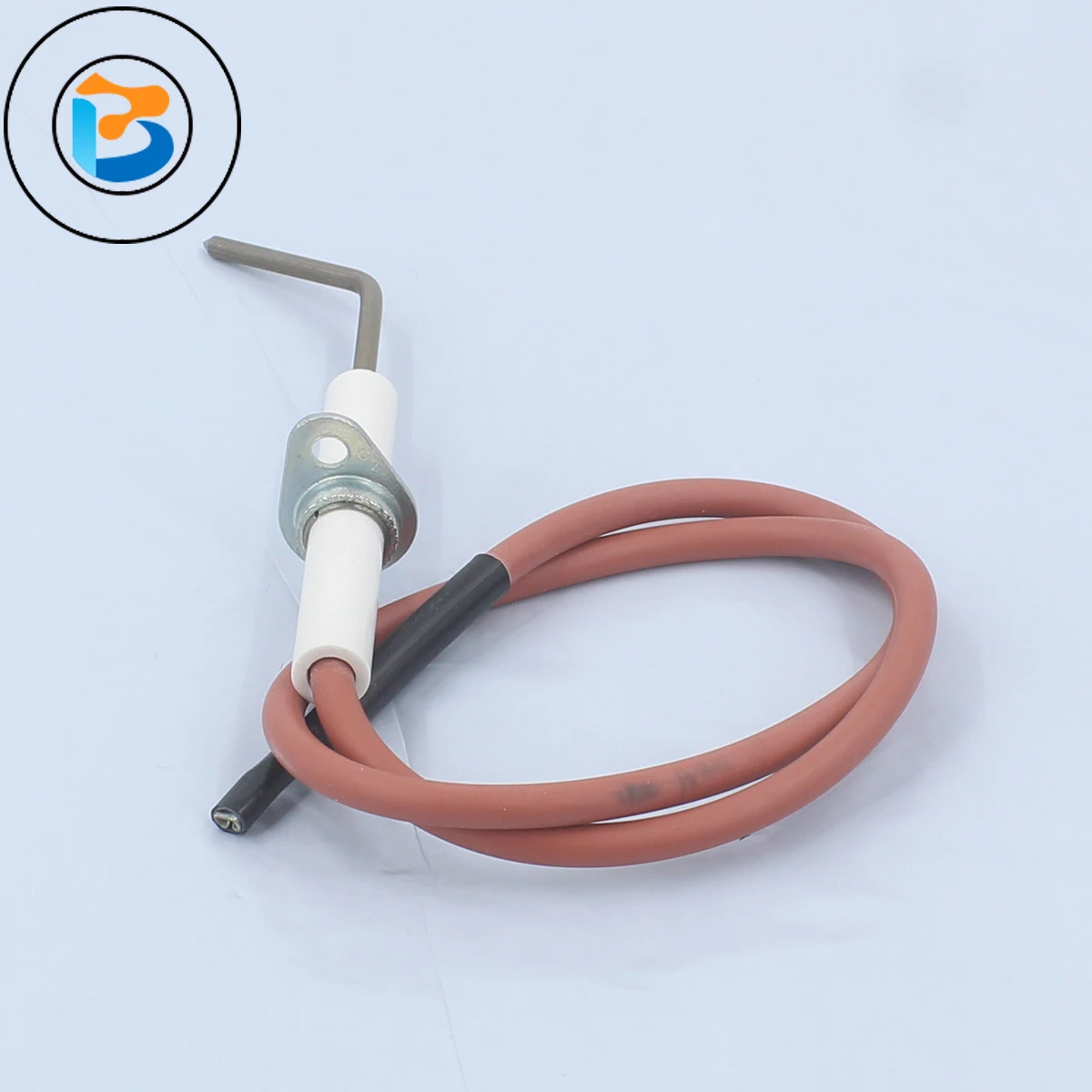 8620350 Boiler Spark Igniter Replacement Electrode with L-Shaped Tip Mounting Flange Ceramic Insulator Boiler Part for BAXI Slim