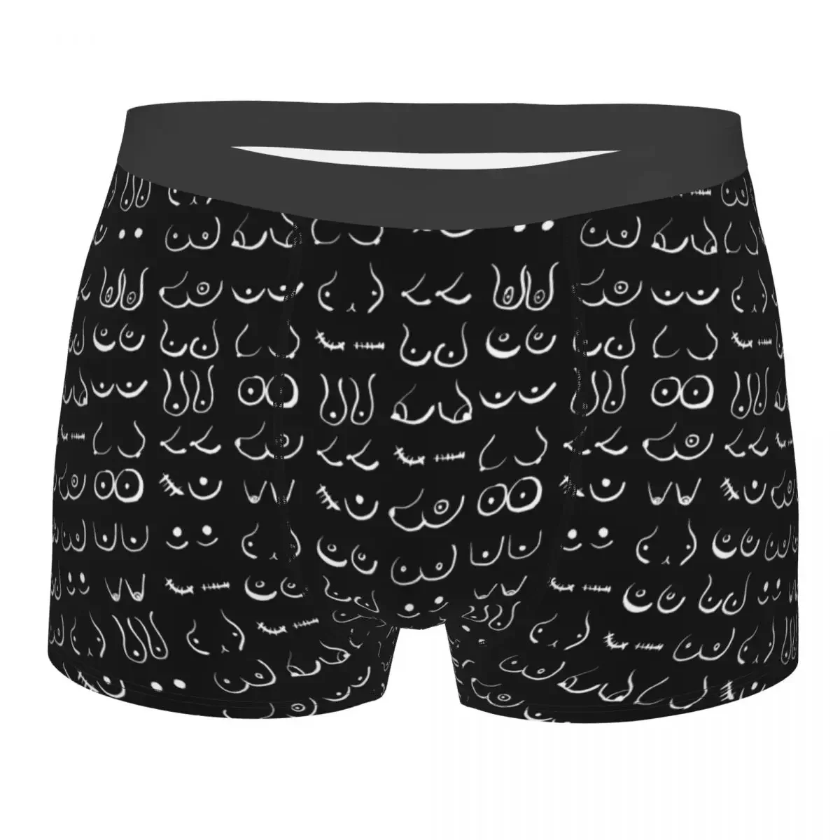 Custom Funny Boobs Sketch Art Boxers Shorts Men's Briefs Underwear Novelty Underpants