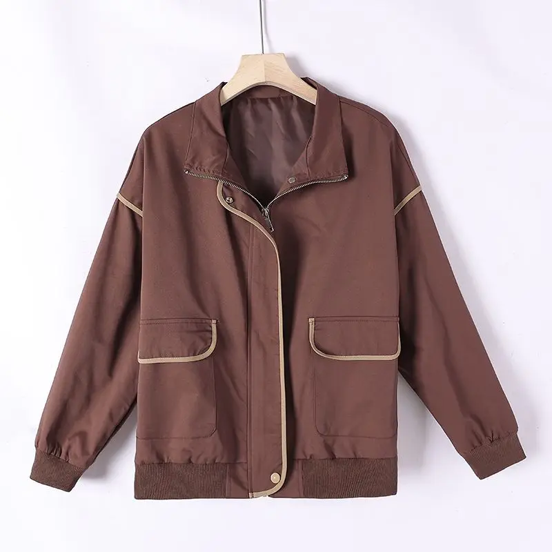 

Short coat female autumn new loose cover meat slim stand collar casual fashion temperament Joker jacket coat female.