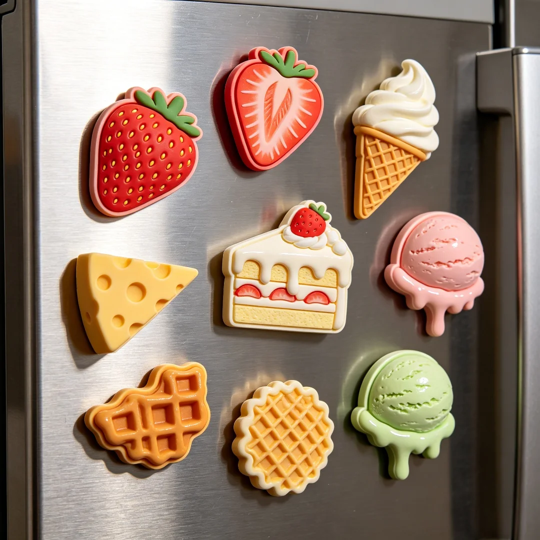 Custom Fridge Magnets Mini 3D Kitchen Food Resin Refrigerator Magnet Teapot Lobster Vegetable Coffee Kitchen Home Decor Gift - Detail 1