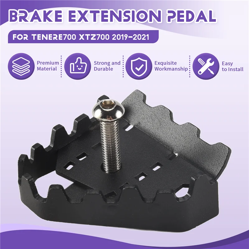 For YAMAHA TENERE 700 Tenere700 XTZ 700 T700 Motorcycle Brake Lever Extension Pedal Step Tip Plate Enlarge Extender