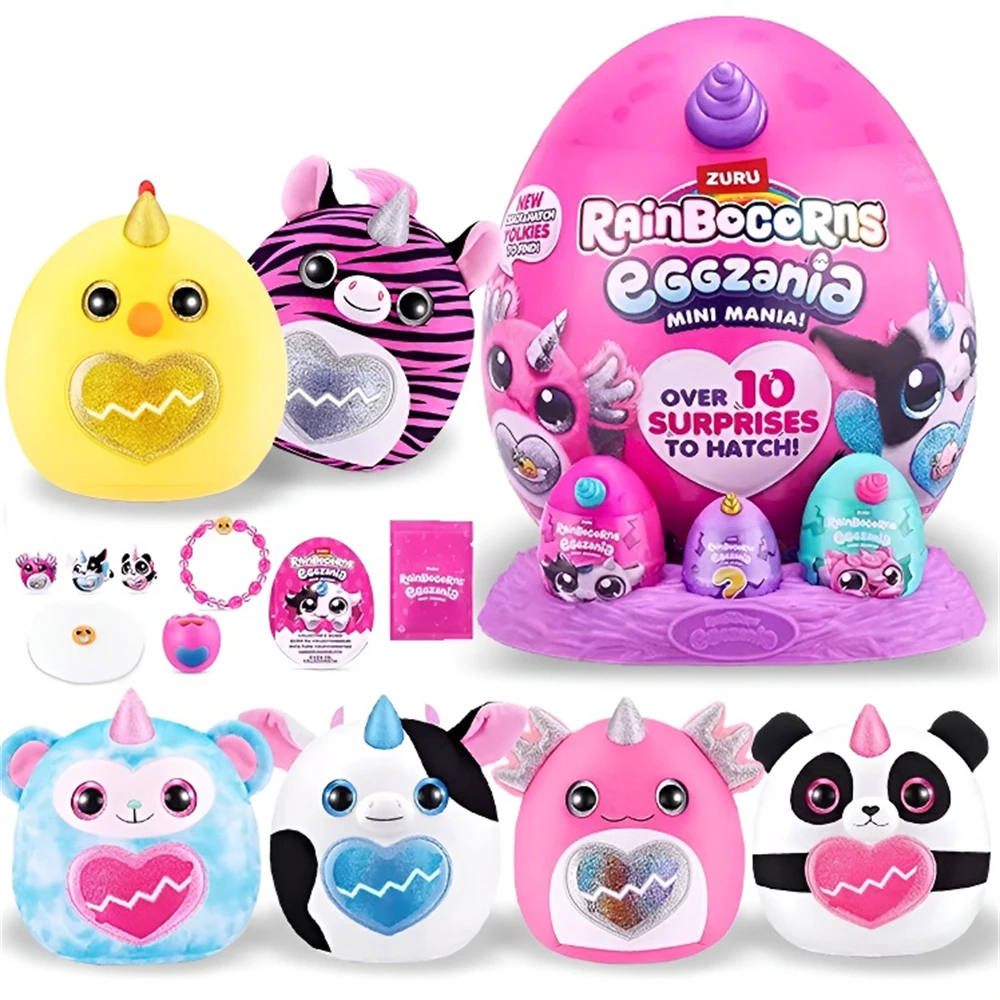 

ZURU Rainbocorns Eggzania Mini Mania Hug Planet Series Surprise Unboxing with Animal Soft Toy Idea for Girls with Imaginary Play