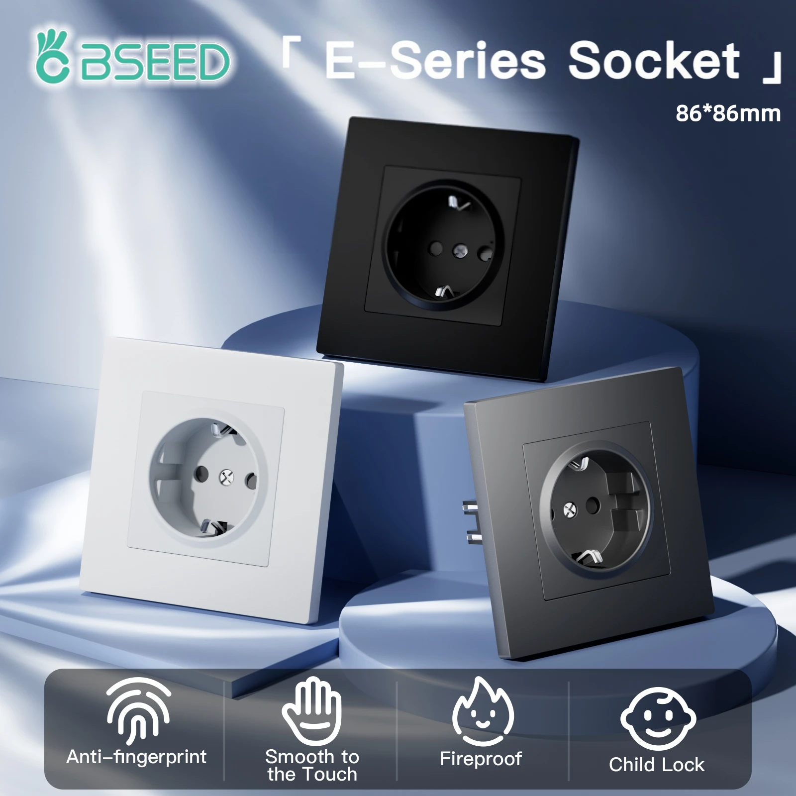 

Электрическая настенная розетка Bseed EU для России, 16А, с пластиковым корпусом, USB Type-C для быстрой зарядки телефона, серия E