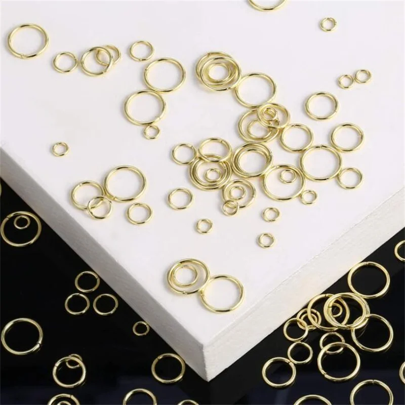 50-200pcs/Pack4-10mmStainless Steel Single Ring Open Loop Connector for Jewelry Making DIY Bracelet Necklace Pendant Accessories