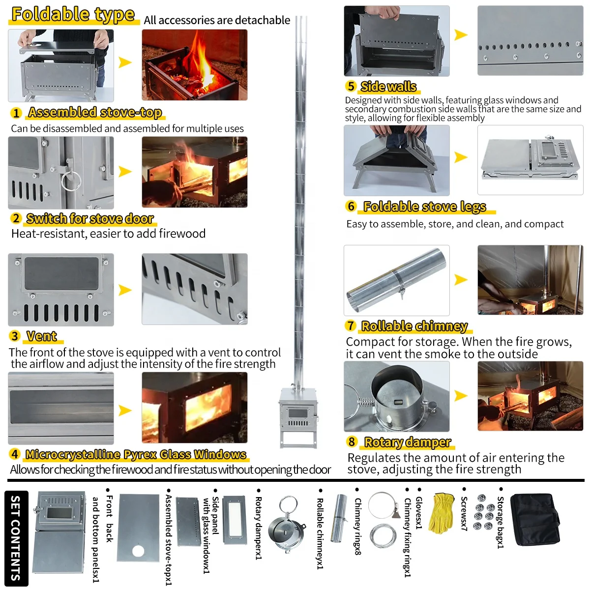 Ultralight Titanium Wood Stove - огляд і ціна Ultralight Titanium Wood Stove Backpack