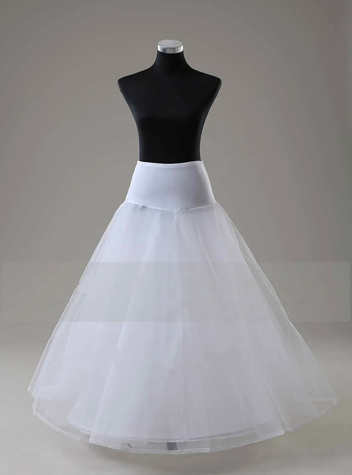 White / Blac A Line One Hoop Bridal Wedding Crinoline Skirt Petticoat Slips