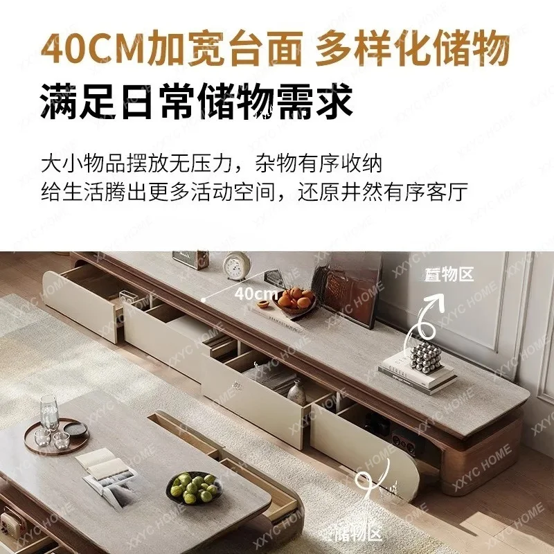 

A Mid-style walnut solid wood coffee table simple modern small apartment living room home combination