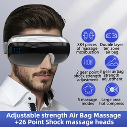 Neues elektrisches Augen massage gerät Vibration Heiß kompresse Airbag Linderung Ermüdung entfernung Dunkel kreis Schlaf Augen pflege Massage instrument