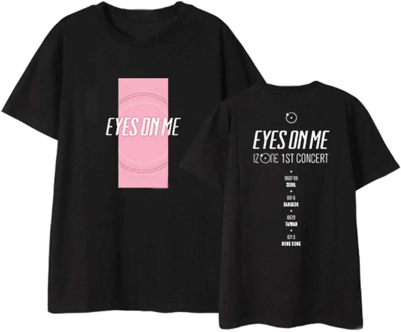 Xkpopfans Kpop IZONE T-Shirt Eyes ON ME Concert Tshirts YenaYujin WonYoung Tee Shirt