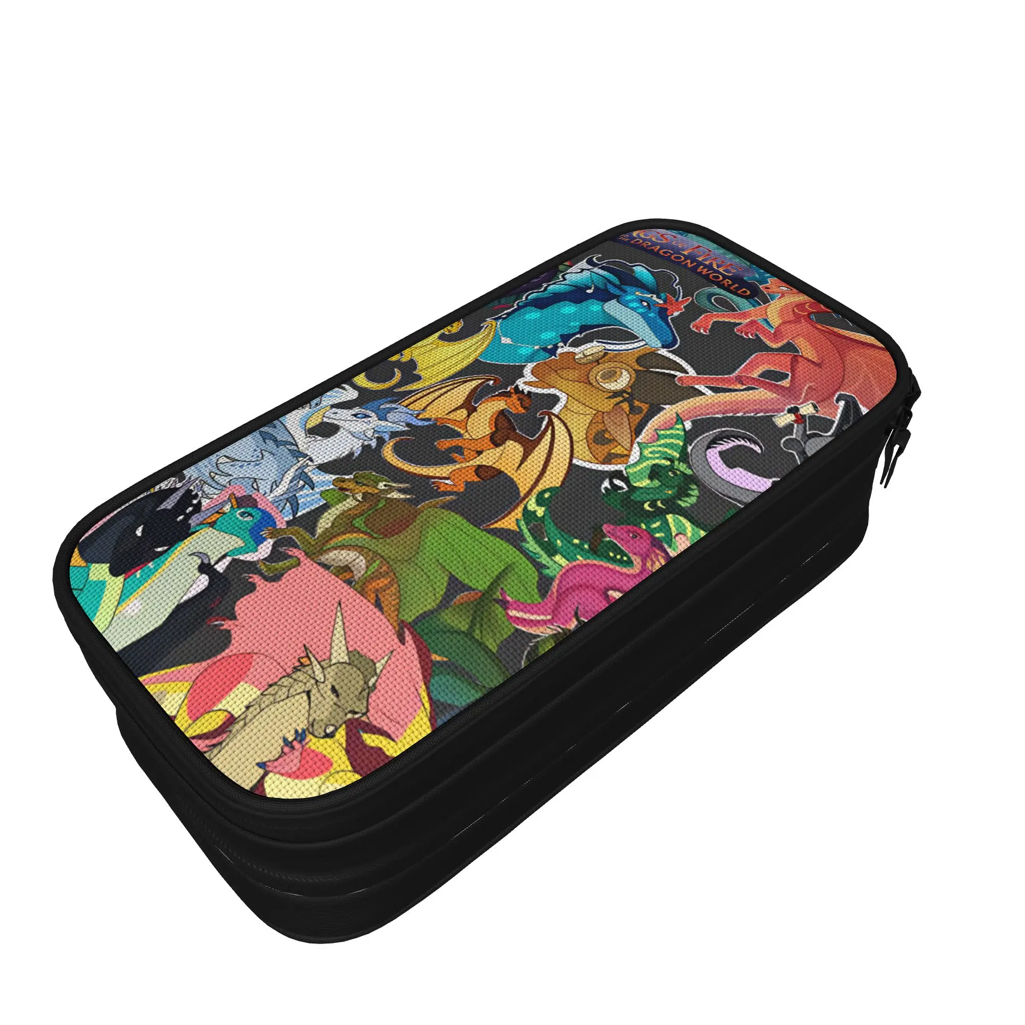 Wing Of Fire dragons Pencil Case  College Pencil Pouch Students Zipper Kawaii School Pencil Cases Graphic Stationery