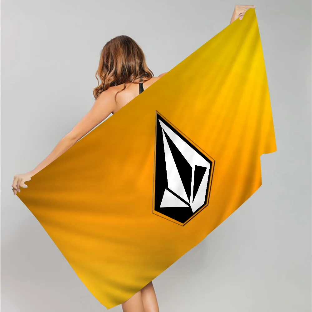 V-VOLCOM LOGO Big Microfiber Beach Towels Quick Dry Towel Sand Beach Towels Pool Towel for Travel Swim Pool Yoga