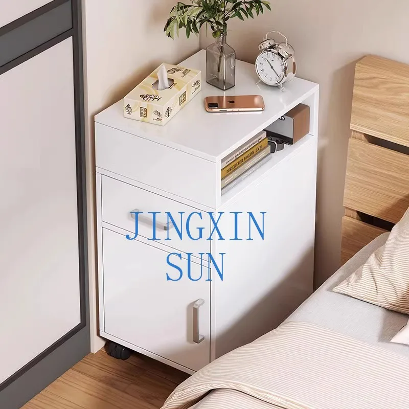 Bedroom bedside small household simple bedside small ultra-narrow multi-functional storage mini cabinet
