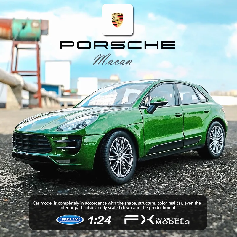 

WELLY 1:24 Porsche macan samochód sportowy symulacja aluminiowy model samochodu dekoracja rzemieślnicza kolekcja zabawek narzęd