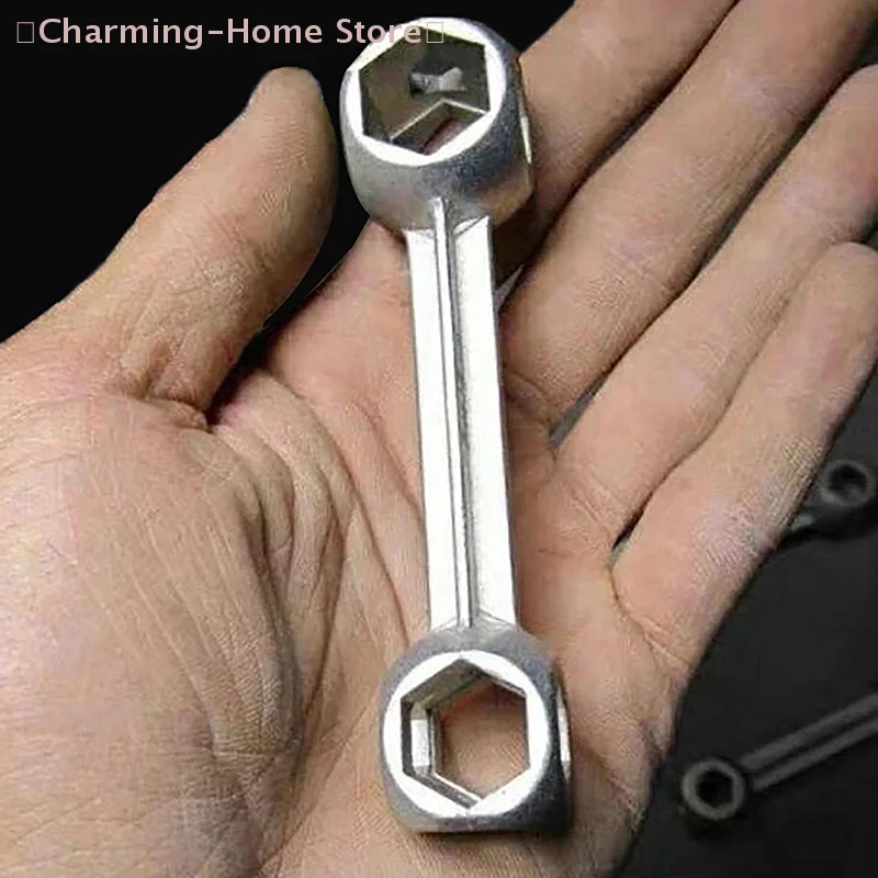 【M】6-15mm Bone Shape Hexagon Wrench Multipurpose 10 Holes Cycling Durable Spanner Bicycle Bike Repair Tool Accessories