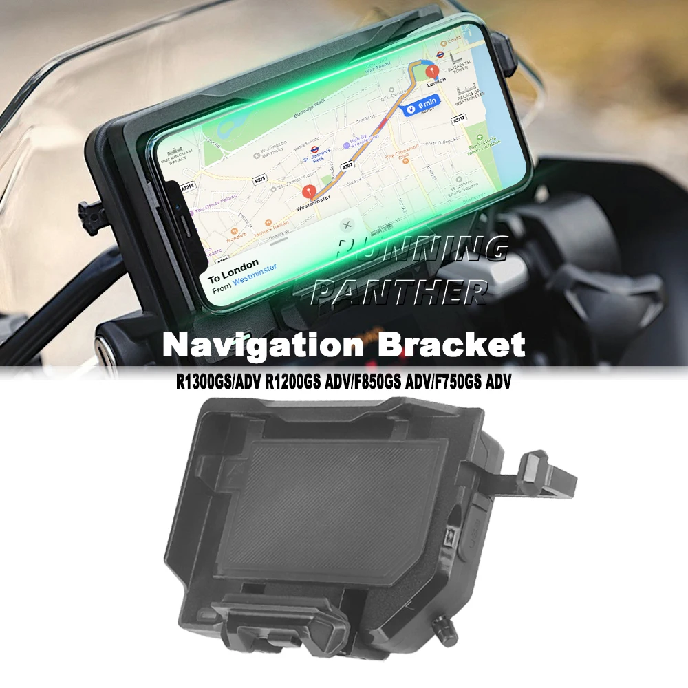 

For BMW F850GS F750GS F700GS F800GS R1200GS R1250GS R1300GS ADV Motorcycle Wireless Charging GPS Phone Holder Navigation Bracket