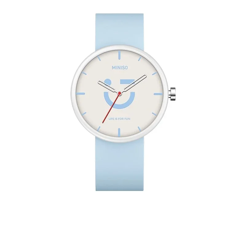 

Genuine MINISO Smiley Face Series Student Simple Sports Waterproof Medium Quartz Watches