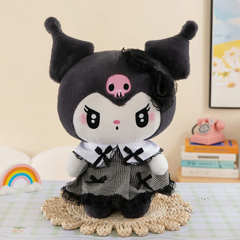 Sanrio Kuromi Melody Cinnamoroll almohada de peluche, muñeca de Anime, almohada de sofá, decoración de habitación Kawaii para niña, regalo de cumpleaños