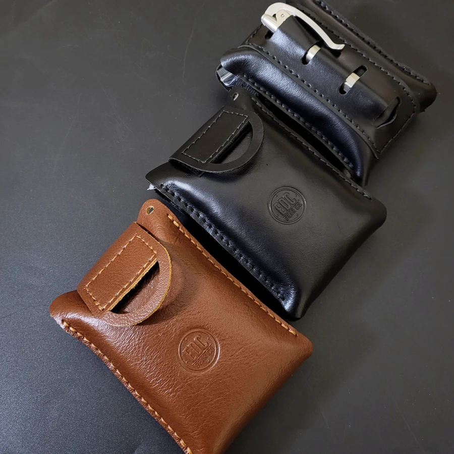 EDC Hand Made First Top Layer Cowhide Vegetable Tanned Leather Waist Sheath Holster Cover Portable Storage Multifunction Tools