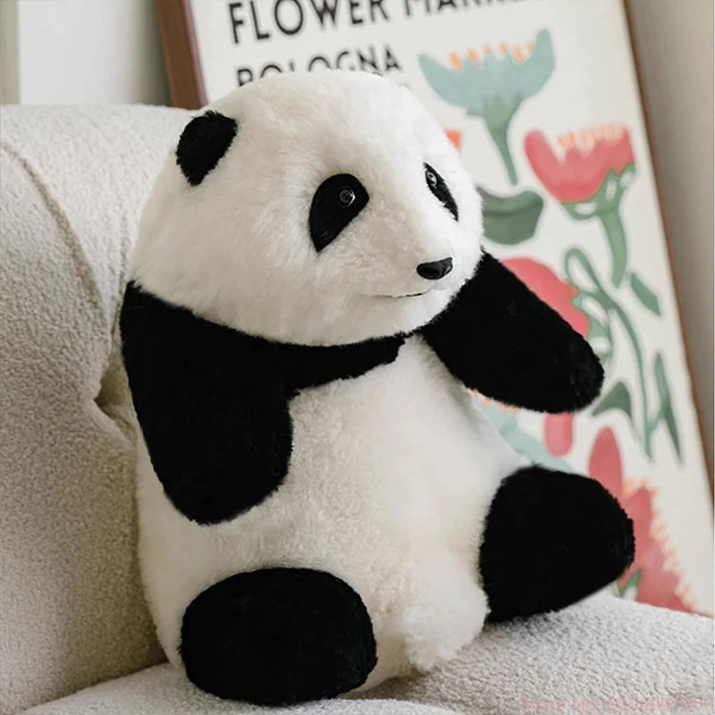 Puszysta panda HuaHua imitacja pluszowa lalka Kawaii miękkie zwierzę pluszowa poduszka do spania dla dziewczynek urodziny prezent na boże narodzenie Home Decor