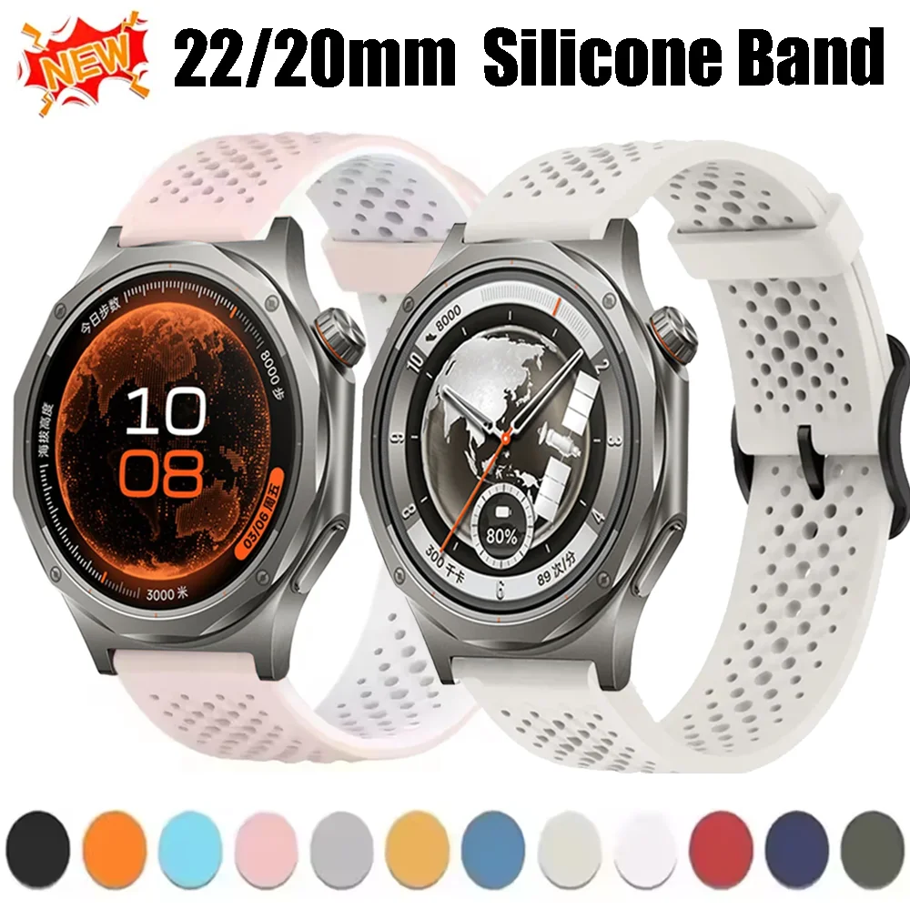 Liquid State Silicone 20/22mm Band for OPPO Watch X3 S Oneplus Watch 4 3 Lite Breathable Bracelet Xiaomi Watch 5 S5/4/3/2 Correa