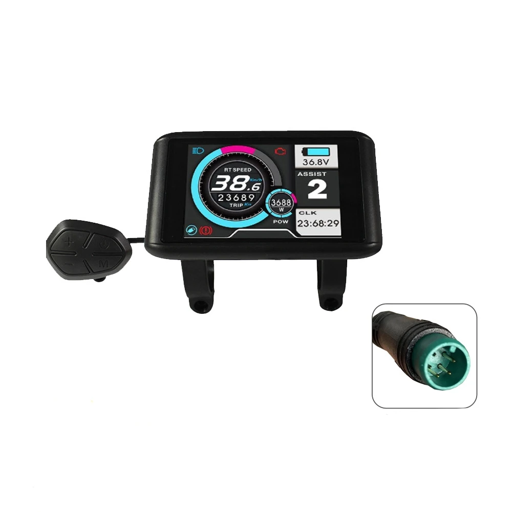 Ebike Display For S866 S900 M3- M5 UKC1 S966 LCD Display 24V36V48V SM/Waterproof Connection Plug- Compatible With JN Controllers