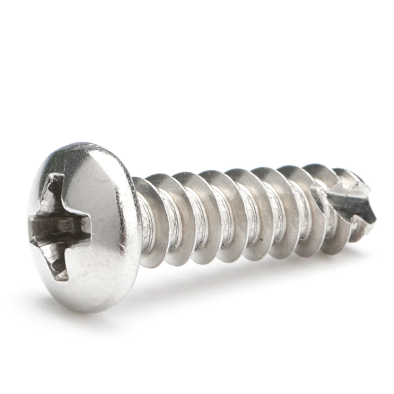 

M2 M2.3 M2.6 M3 M3.5 M4 Нержавеющая сталь 304 Крестообразная круглая головка Хвостообразный режущий хвост Саморезы Режущие винты с резьбой