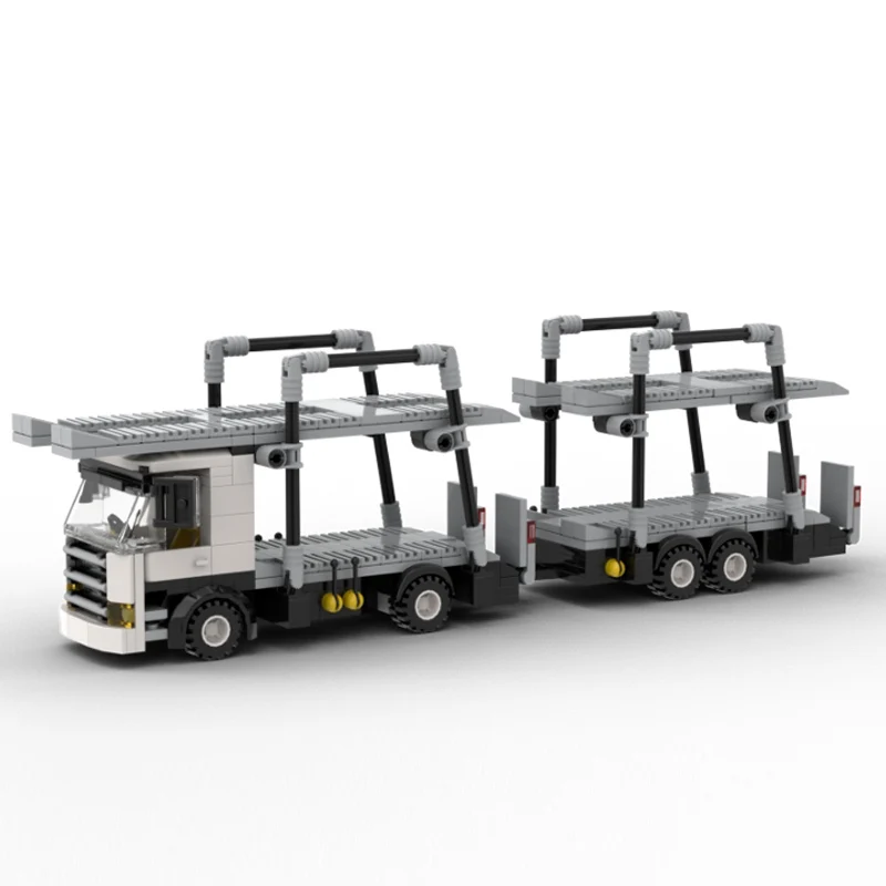 City Car Model MOC Building Bricks Classic Car Transporter Modular Technology Children Holiday Gifts Assemble Toys Suit