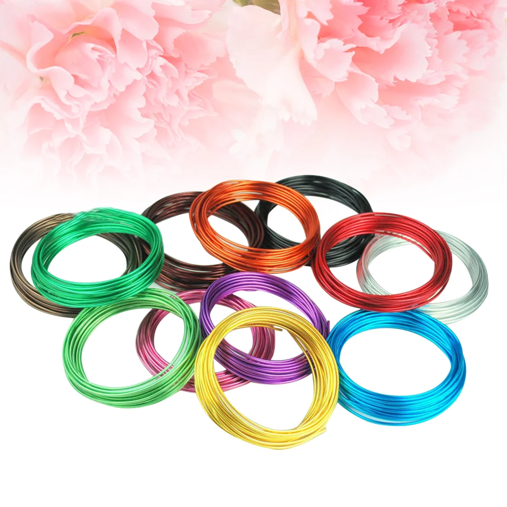 12 Pcs Jewelry Colored Wire for Crafts Manual Modeling Handmade Aluminum Making