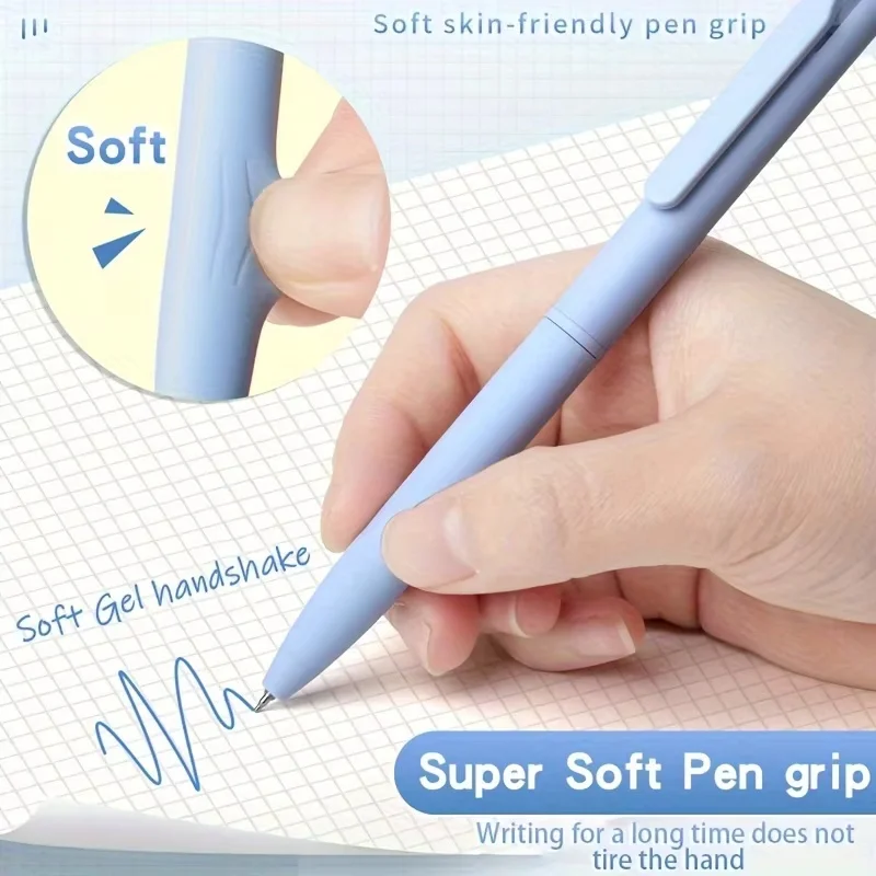 6 Stück Farbige Gelstifte zum Notieren, Pastell-Gelstifte mit Farbiger Tinte Schnelltrocknend & Ohne Verschmieren, Einziehbarer Niedlicher Stift Feine Spitze 0,5mm – Detail 7
