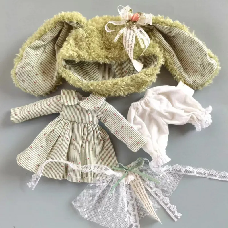 YOSD tenues Blythes vêtements OB22 OB24 Azone poupée chemise chapeau à longues oreilles jupe florale pantalons décontractés robe de mousson d'été