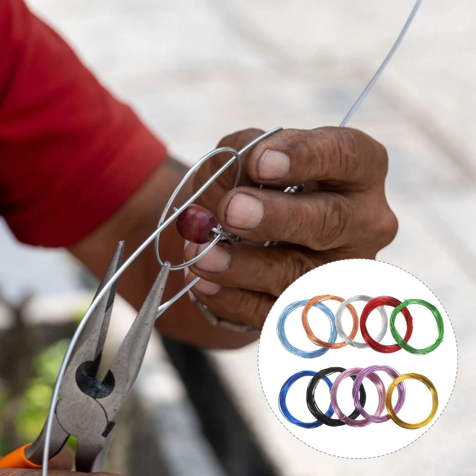 10 rolos de fio de alumínio colorido anodizado flexível joias miçangas faça você mesmo para fazer decorações escultura tecelagem