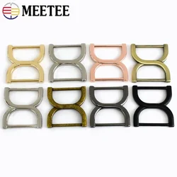 5/10/20Pcs Meetee 25mm Square Bag Buckles Shoes Garment Belt Buckle Clasp Handbag Strap Adjuster Snap Hooks DIY Accessories