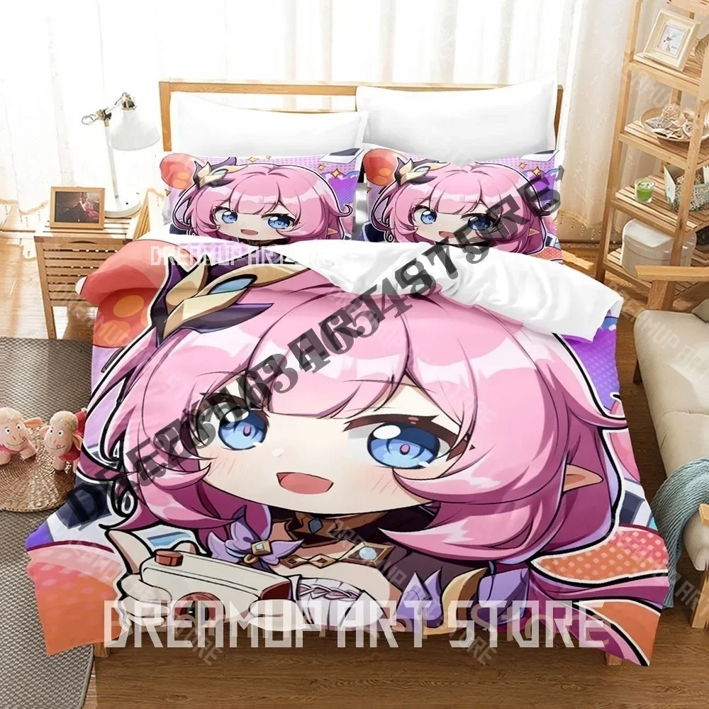

Комплект постельного белья Elysia Honkai Impact 3rd с 3D принтом, одинарный, полный, королевский размер, комплект постельного белья для взрослых, пододеяльник для спальни, аниме-кровать