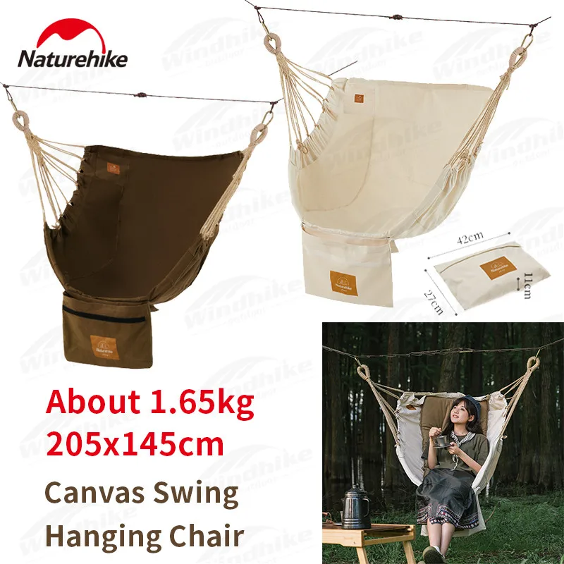 Naturehike Folding Floor Canvas Swing Chair Portable Outdoor Anti Rollover Folding Leisure Chair Camping Rocking Chair Bracket