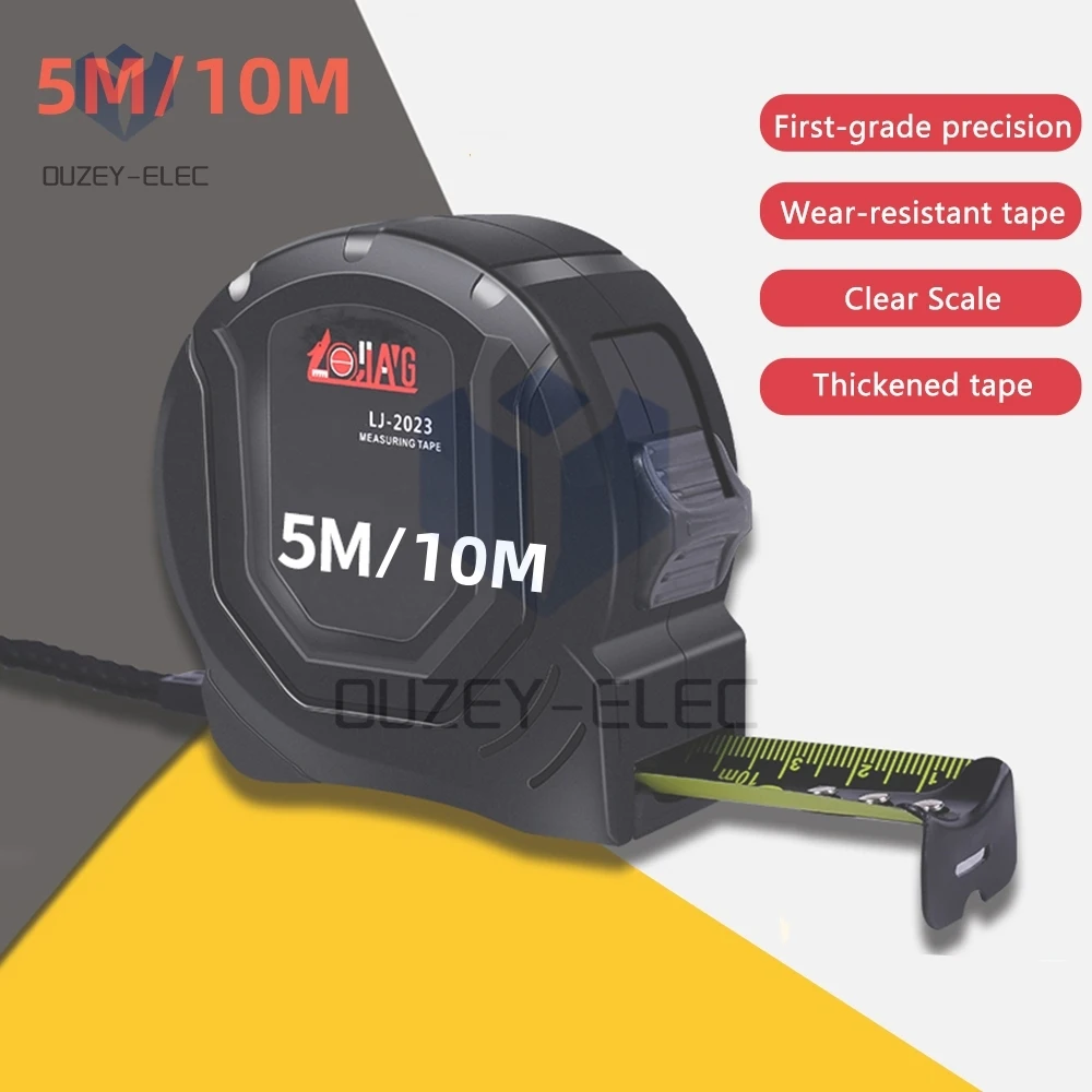 

5M/10M Self Locking Fluorescent Steel Tape Measure High-precision Laser Inkjet Code Box Measuring Tool Widened Meterrule