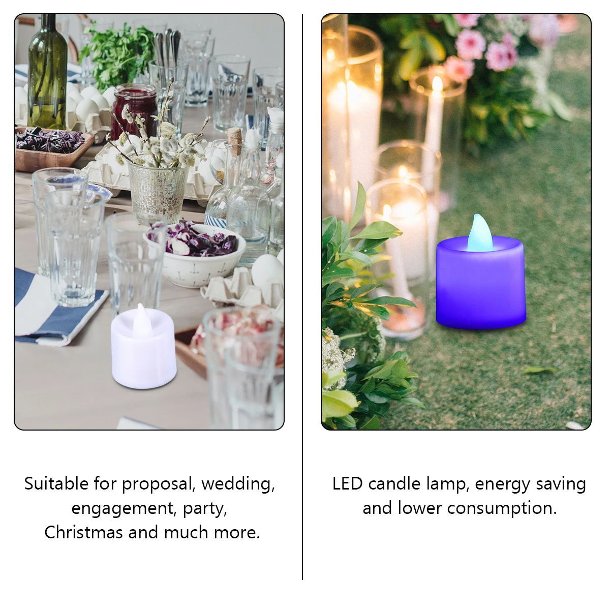 

24 Pcs LED Electronic Lamp for Wedding Proposal Energy Saving Christmas Gift Idea Tea Light
