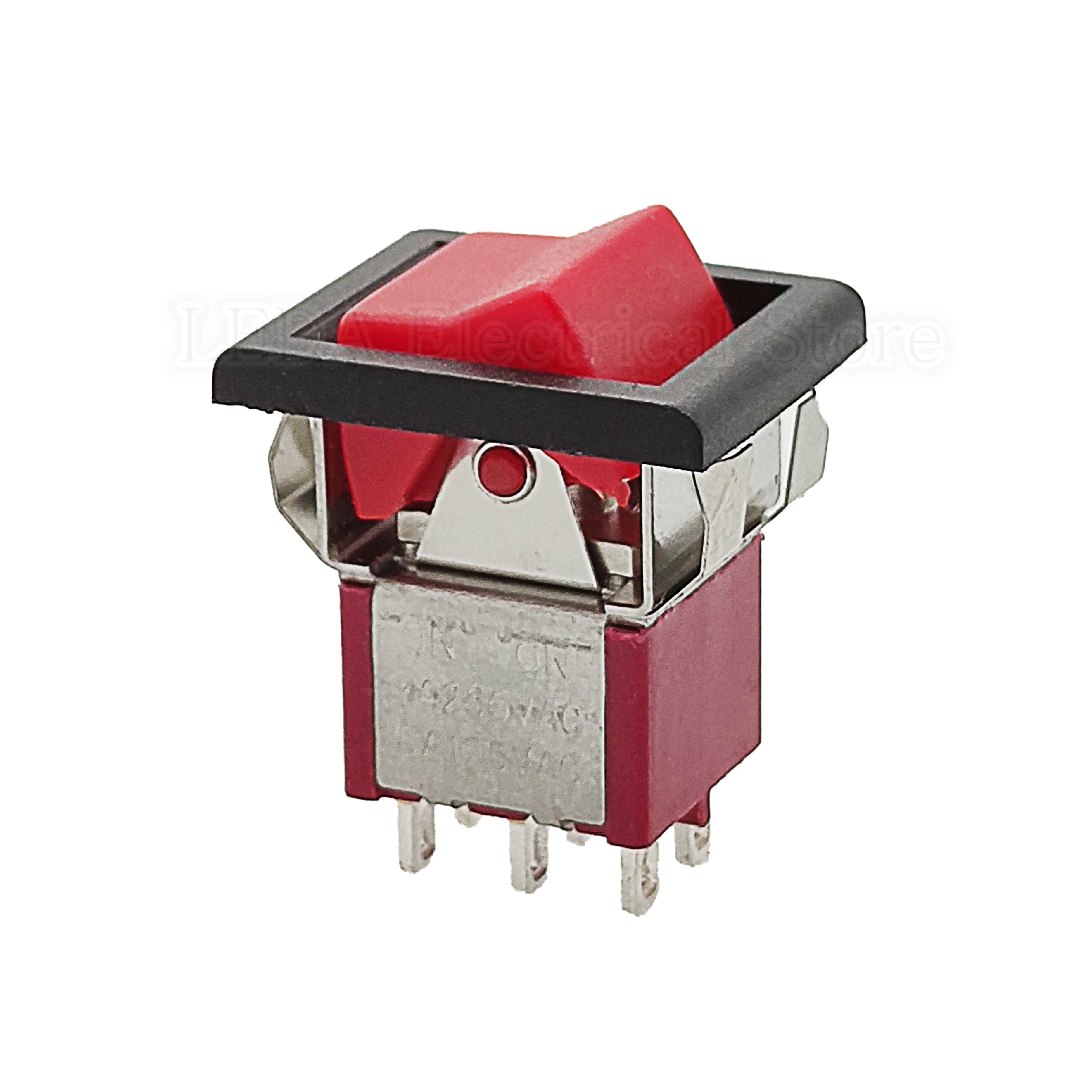 

2Pcs KNX202-J Red ON-ON 3A 250VAC/5A 125VAC Button Switch Ship Type Switch Small Rocker Switch