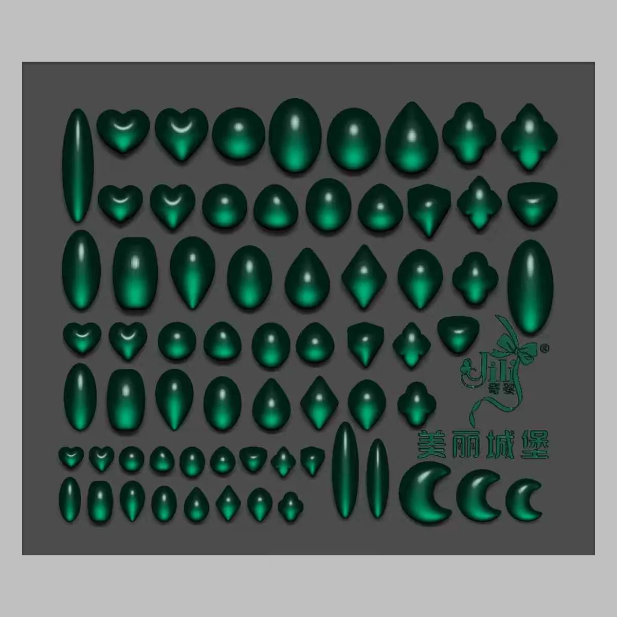 1Pc Gemstone  Photo Frame Baroque 3D Acrylic Mold Nail Art Decorations  DIY Silicone Nail Mold